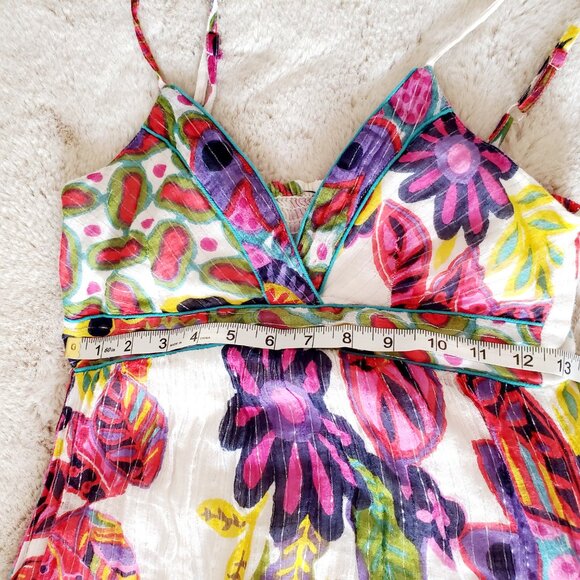 Apollo Boho Floral Maxi Dress Medium | Colorful Festival Resort Sundress - Picture 9 of 12